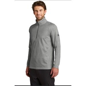 NWT The North Face Tech 1/4 Zip Fleece Pullover Light Gray XL